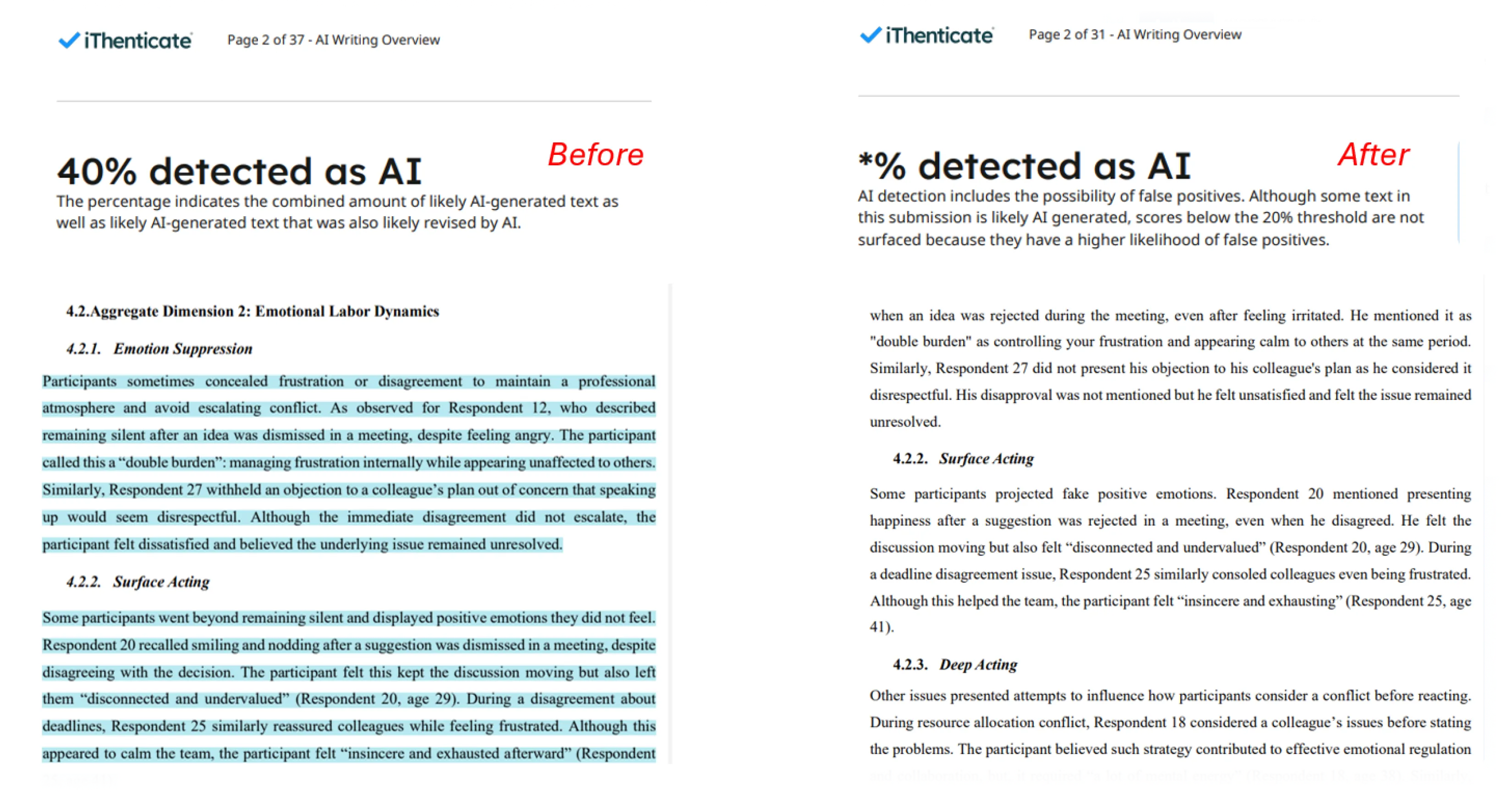 AI and similarity review sample