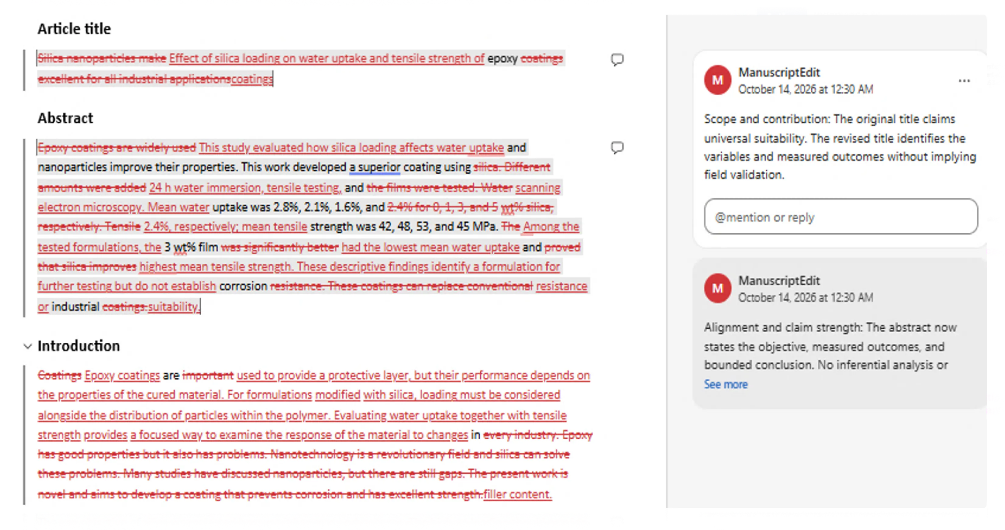 Structured academic manuscript sample